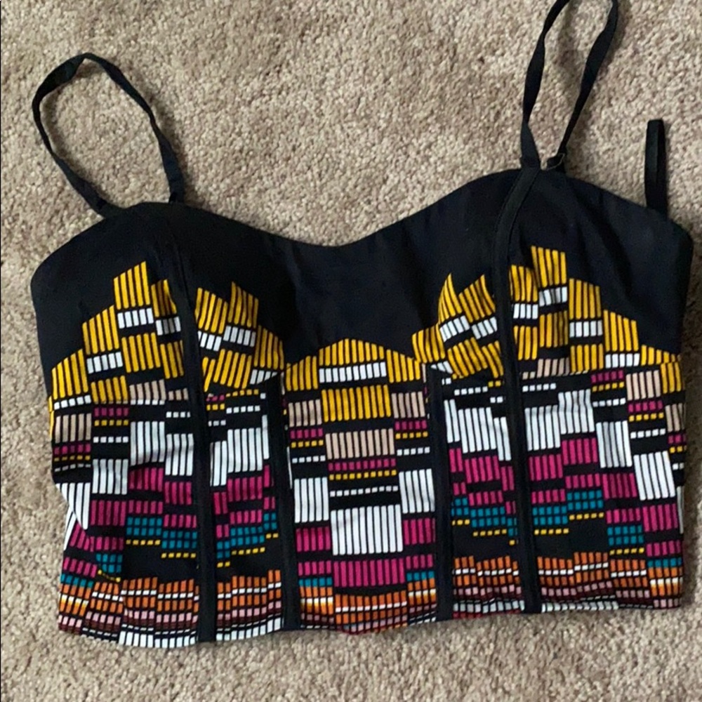 Lined bustier top